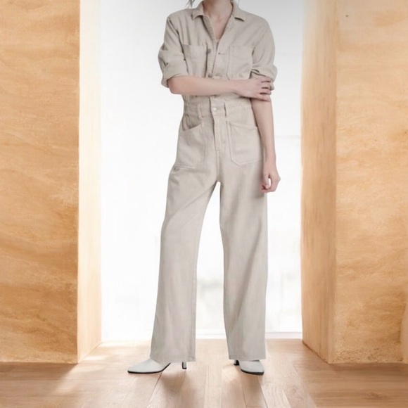 Universal Thread Pants - Universal Thread Beige Utility Jumpsuit